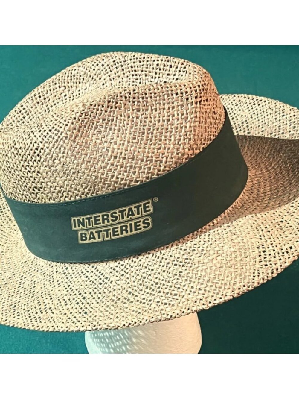 Vintage Interstate Batteries Straw Golf Hat Adult XL